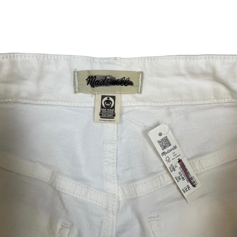 Madewell The Curvy Perfect Vintage Jean in White Size 31x26 #759 - Picture 8 of 10